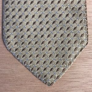 Zylos Platinum by George Machado Gold & Brown Silk Necktie | 3.5” Wide